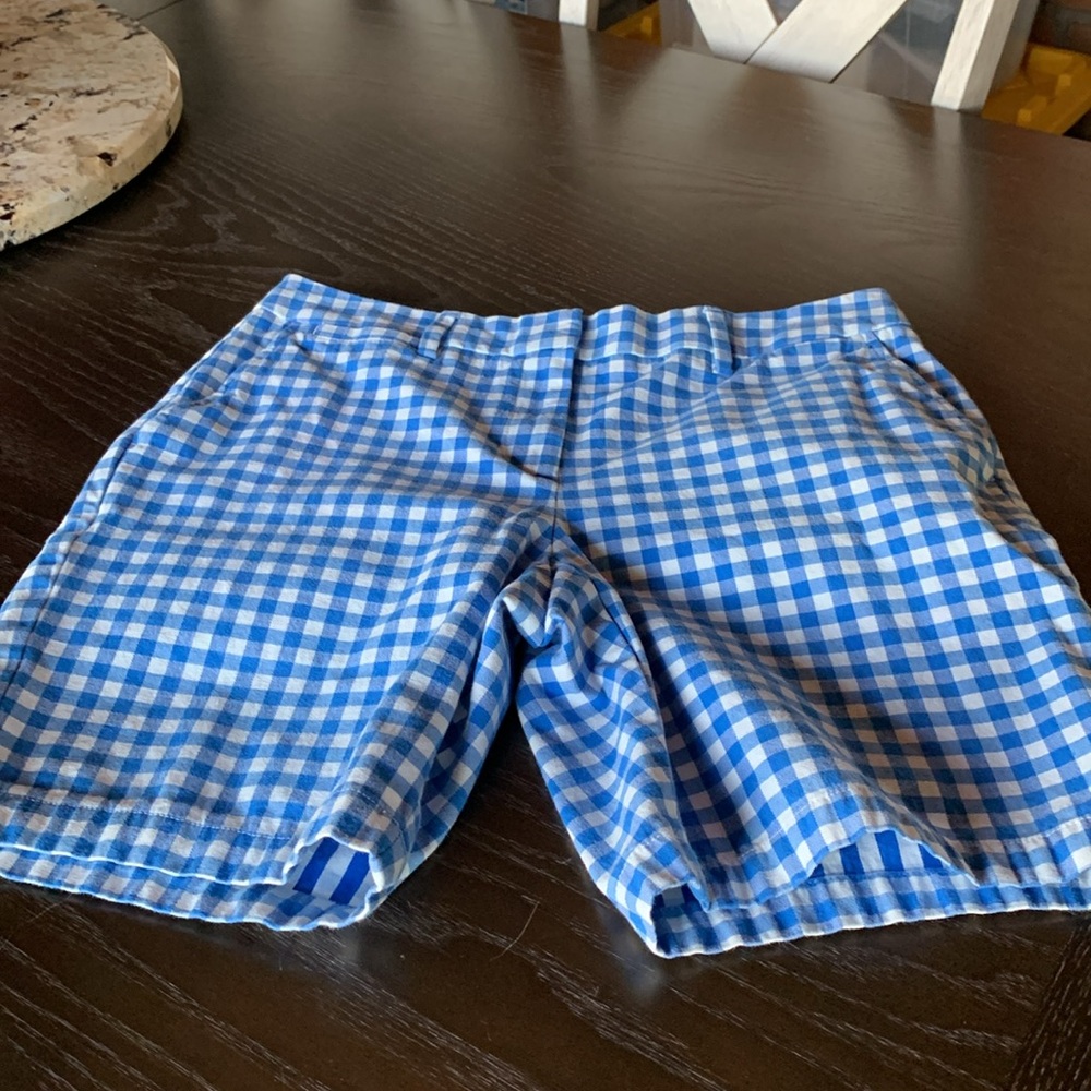 Lands End size 12 petite 12P shorts mid-rise gingham summer preppy coastal - Picture 5 of 11